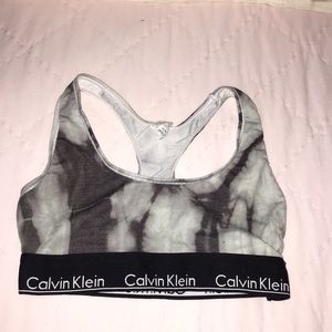 Black and Grey Tie Dye Calvin Klein Bralette